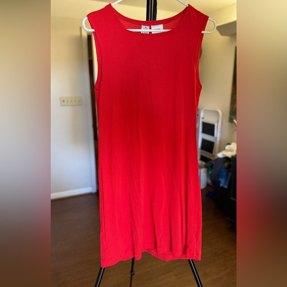 DKNY Red Sleeveless Dress